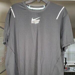 MENS NIKE NO BRAINS NO GAINS DRI-FIT T-SHIRT MEDIUM